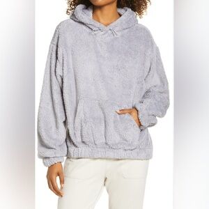 Zella Fleece Pullover in Gray, Size S